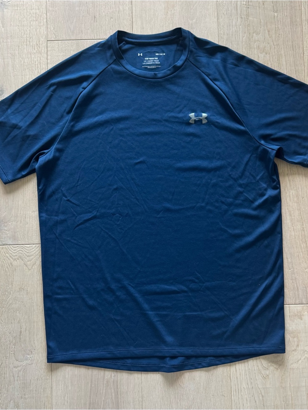 Under Armour Men’s Dark Blue Athletic Short-Sleeve The Tech Tee M